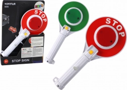 Dětská policejní plácačka oboustranná se světly stop/jeď