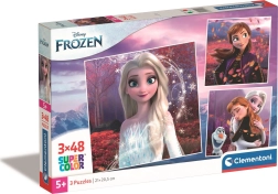 Puzzle 3×48 dílků DISNEY FROZEN – sada čtvercových skládaček