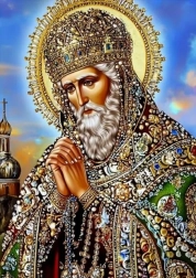 Diamantové malování svatý patron 30 × 40 cm