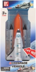 Vesmírná raketa se světly a zvuky, kovová, 22 cm