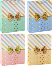 Velká dárková taška se zlatou mašlí