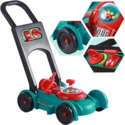 Dětská sekačka na trávu s helmou a kanystr WOOPIE
