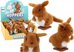 Nakrucovaný skákající plyšový klokan hnědý