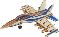 Woodcraft dřevěné 3D puzzle bojové letadlo F-18