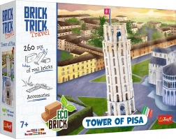Cihlová stavebnice BRICK TRICK Travel – Šikmá věž v Pise (260 dílků)
