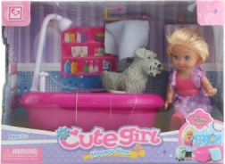 Panenka s vaničkou a pejskem pro děti