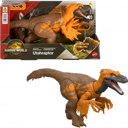Figurka dinosaura Utahraptor JURASSIC WORLD Rebirth Wild Roar 26 cm