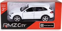 Kovový model RMZ City Porsche Cayenne 1:32 bílý s pull-back pohonem