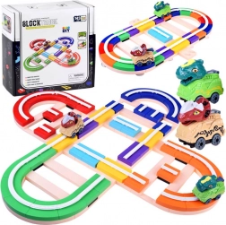 stavebnice dráha s dinosaury 143 dílů