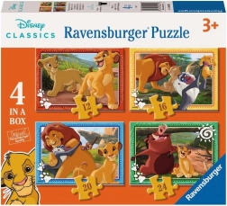 Ravensburger puzzle Lví král 4v1 (12–24 dílků)