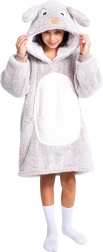 Cozy Noxxiez hřejivá televizní mikinová deka s kapucí králík pro děti 7–12 let