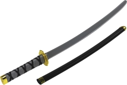 Samurajský meč s pochvou