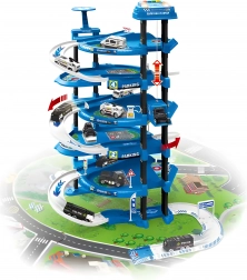Policejní parkovací set XXL s městskou hrací podložkou, 82 dílů