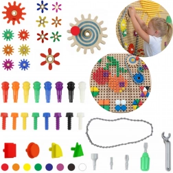 Masterkidz stavební sada příslušenství s kolíčky, šroubky a nástroji - 352 ks