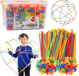 Konstrukční stavebnice slámky STRAWS, 1000 dílů v kufříku