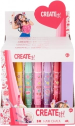 křídy na vlasy v tužce create it! 5 barev