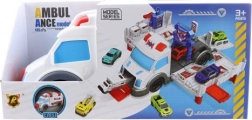 Rozkládací sanitka se záchranářskou základnou a autíčky