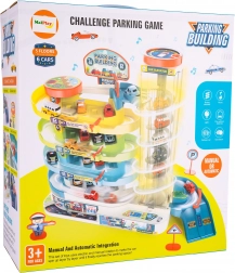 parkovací garáž s 5 patry a 6 autíčky