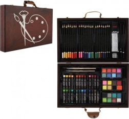 Kreativní sada pro malování v dřevěném pouzdře