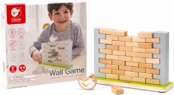 Dřevěná balanční hra spadlá slepice CLASSIC WORLD, 44 dílů