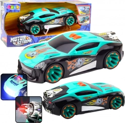 Závodní auto s raketou Světelné a zvukové efekty