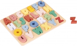 Vkládací dřevěné puzzle barevná abeceda