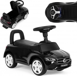 odrážedlo mercedes c-class s interaktivním volantem, zvuky, černé