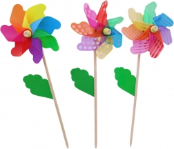 Větrník Dřevěný s Hůlkou 18 cm