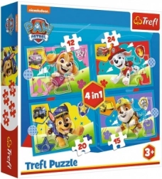 Puzzle 4v1 Tlapková Patrola Běžící Pejsci