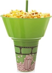 Zelený kelímek s miskou na popcorn 500 ml