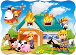 Puzzle Hasičská stanice v akci 30 dílků