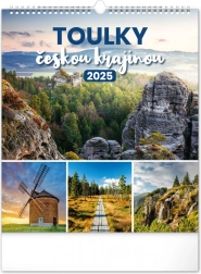 Nástěnný kalendář Toulky českou krajinou 2025, 30 × 34 cm