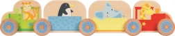 Dřevěná stavebnice Můj malý vláček se zvířátky