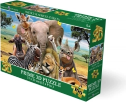 3D puzzle Smějící se africká zvířata 100 dílků