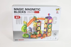 Magnetická stavebnice – kuličková dráha 94 dílů