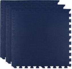 Pěnová podložka HUMBI 180×60, velké voděodolné puzzle, bezpečné, 3 ks, tmavě modrá