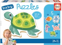 Educa baby puzzle vodní zvířata 5v1 (3–5 dílků)
