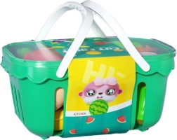 Košík s krájecím ovocem a zeleninou