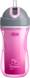 Chicco sportovní termo hrneček s brčkem 266 ml, modrý (14m+)