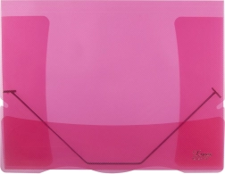 Transparentní sloha s gumou Lines červená