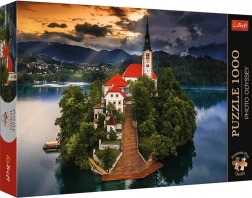 Puzzle TREFL Premium Plus Photo Odyssey – Bledské jezero, 1000 dílků