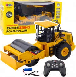 Zdalně řízený stavební válec žlutý