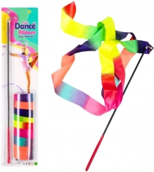 Barevná gymnastická stuha s tyčkou pro tanec a gymnastiku