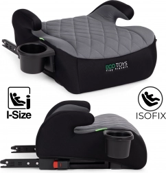 Dětský podsedák do auta s ISOFIX a držákem nápojů ECOTOYS i-Size 125–150 cm