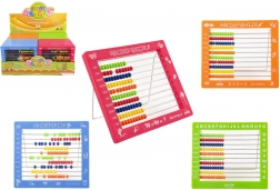 Dětské počítadlo s 100 kuličkami, plastové 19 × 16 cm