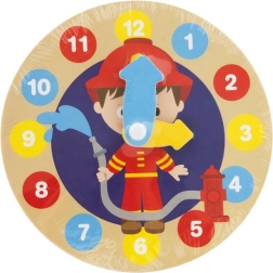 Moje první dřevěné hodiny hasiči 14 cm