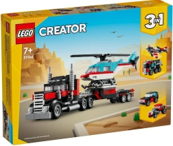 LEGO® Creator 3 v 1 31146 Náklaďák s plochou korbou a helikoptéra