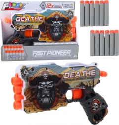 Pirátská pistole na pěnové šipky se zásobníkem, 12 šipek v balení