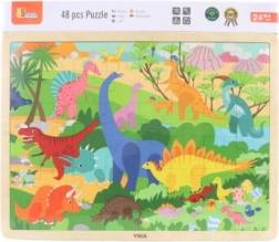 Dřevěné puzzle svět dinosaurů 48 dílků