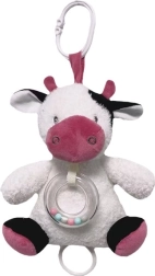 Pozytywka Kravička bílá-bordová 18 cm